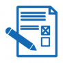 survey icon blue
